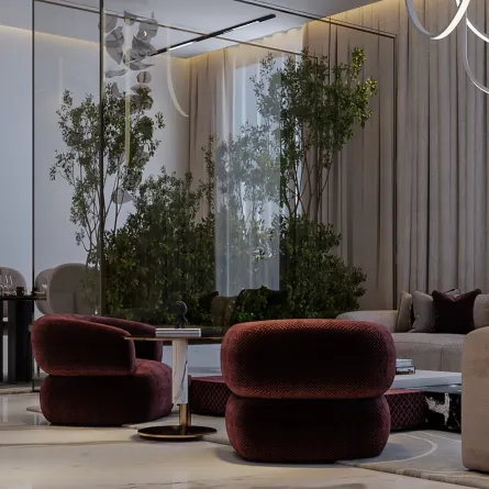 الرخام مُستخدم في إطار تفخيم الديكور