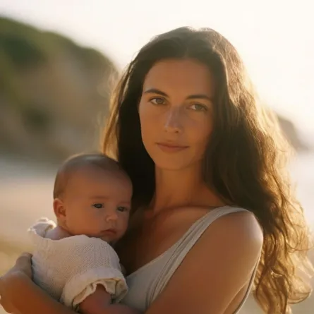 صورة أم مع رضيعها