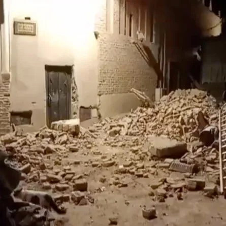 زلزال قوي يضرب المغرب. الصورة من وكالة الأنباء الفرنسية   AFP