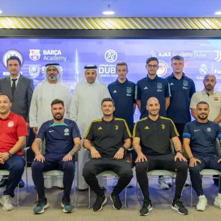 مجلس دبي الرياضي يعزز استقطاب مواهب كرة القدم مع أبرز الأكاديميات العالمية. الصورة من wam