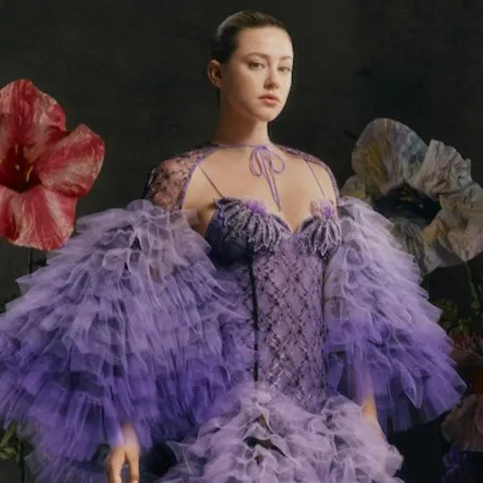 فستان منفوش بتصميم خلاب مزين بالكشكش من Rodarte- (مصدر الصورة: Launchmetrics/Spotlight ©)