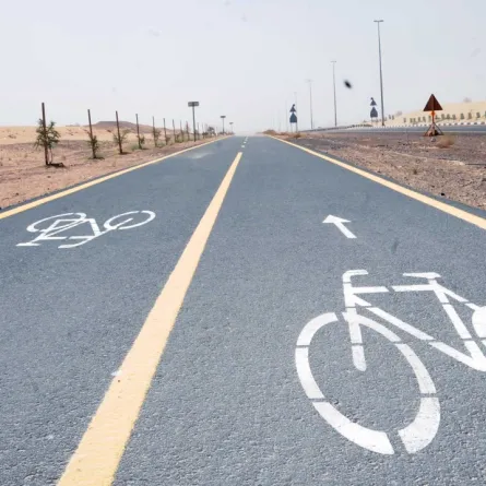 طرق دبي تنجز 90% من مشروع مسارات الدارجات الهوائية. الصورة من wam