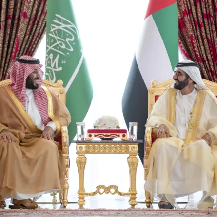 الشيخ محمد بن راشد والأمير محمد بن سلمان- الصورة من وام