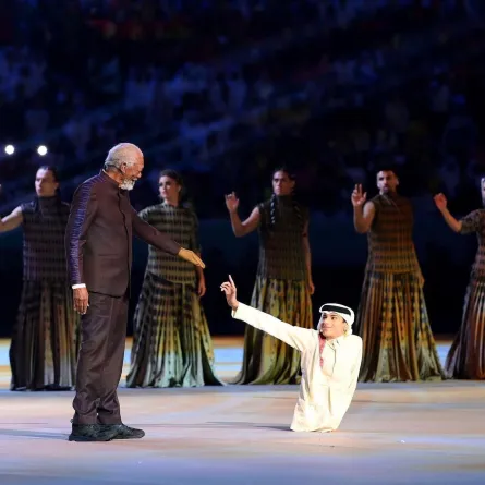 اكتسب غانم المفتاح شهرته العالمية بعد ظهوره في حفل افتتاح مونديال قطر 2022، وهو يقرأ آيات من القرآن الكريم بجانب الممثل الأمريكي مورجان فريمان