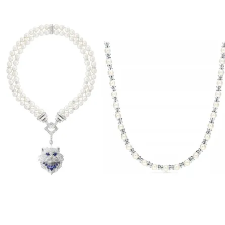 قلادات مرصعة بالألماس واللؤلؤ سترافقك في المناسبات الفخمة