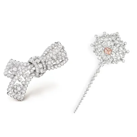 موديلات بروشات ذهب أبيض مرصعة بالألماس ستزيدك فخامة