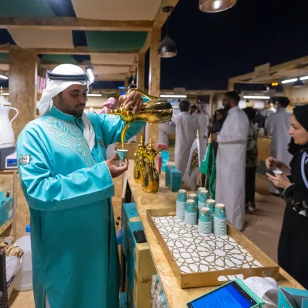 القهوة العربية  بمذاقات  مختلفة