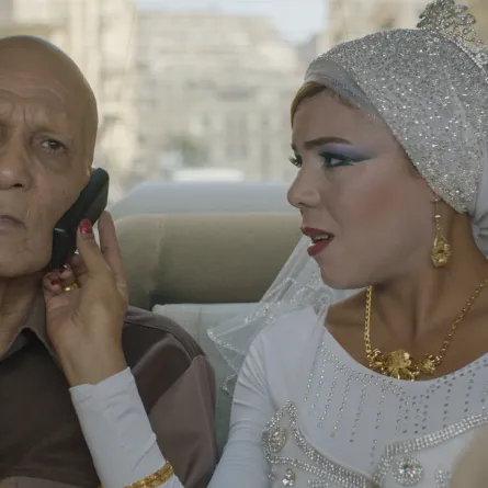 محمد فريد وناهد السباعي من فيلم حار جاف صيفا - الصورة من الصفحة الرسمية للفيلم على الفيس بوك