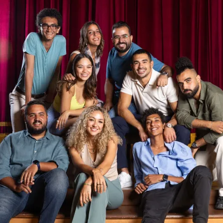 صناع الفيلم من الشباب - الصورة من زينة أشرف عبدالباقي