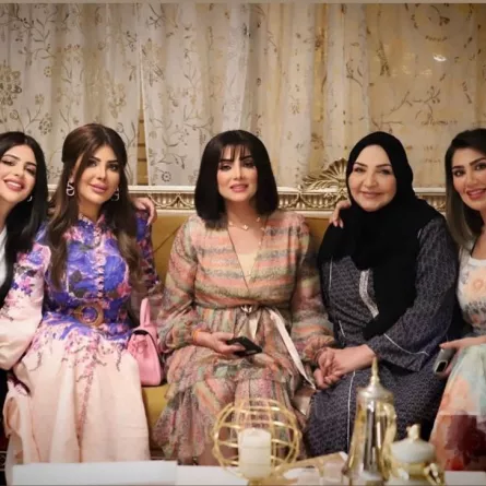 كواليس مسلسل "خواتي غناتي"- الصورة من صفحة إلهام الفضالة على إنستغرام