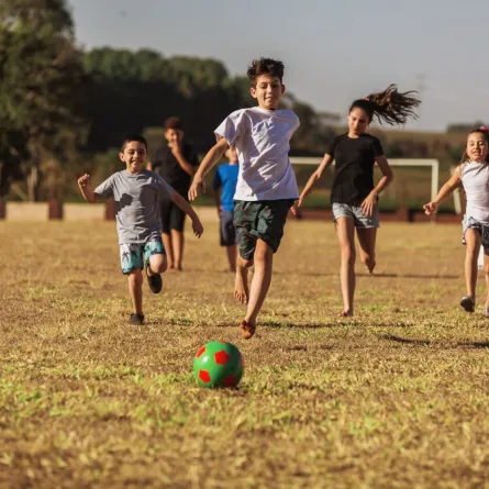 صورة أطفال في الملعب