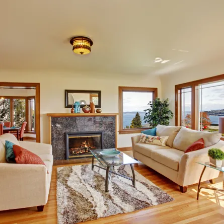 لون العاجي في منطقة الاستقبال