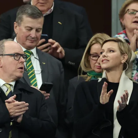 الأميرة شارلين والأمير ألبرت (Prince Albert II and Princess Charlene). مصدر الصورة: FRANCK FIFE / AFP