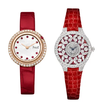 تجولنا بين أشهر الدور وعدنا إليكِ بساعات حمراء بتصاميم تزيدك جاذبية وأناقة