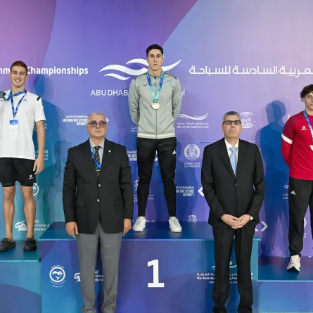 أبوظبي تستضيف النسخة السادسة من البطولة العربية للسباحة. الصورة من wam