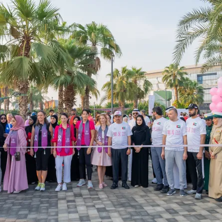 طواف دبي الوردي. الصورة من مكتب دبي الإعلامي