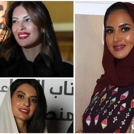 مصممات أزياء سعوديات من حفل تدشين كتاب الأزياء التقليدية السعودية في المنطقة الوسطى 