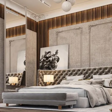 غرفة نوم مميزة في ديكوراتها