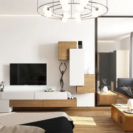 مرآة بجوار منطقة التلفزيون