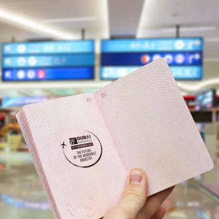 إطلاق ختم احتفالاً بالنسخة الـ18 من معرض دبي للطيران - الصورة من حساب مكتب دبي الإعلامي 