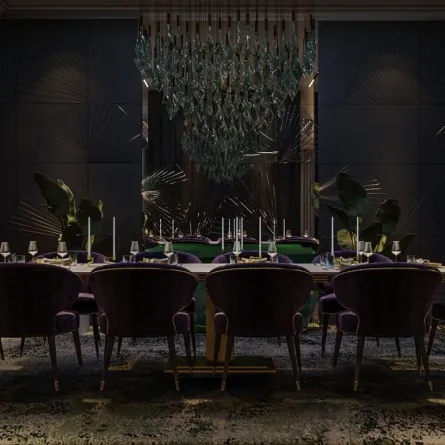 ديكورات مبهرة في غرفة الطعام