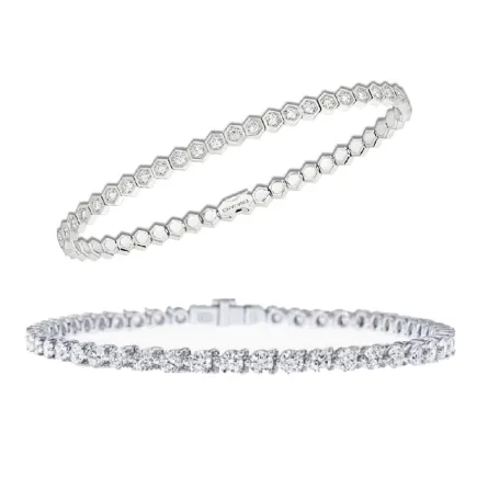 موديلات أساور تنس لإطلالات مسائية كلاسيكية