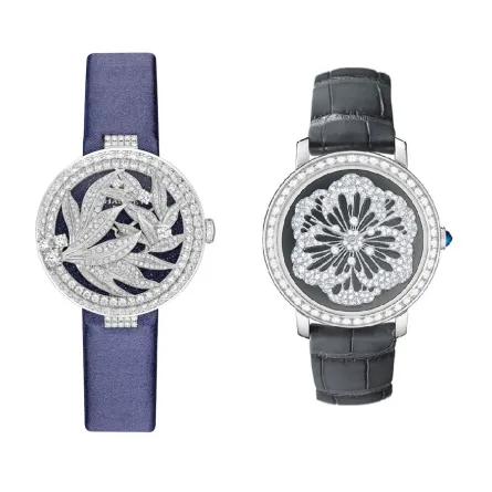 ساعات ألماس من وحي الورود لإطلالة أنثوية ناعمة لعروس شتاء 2024