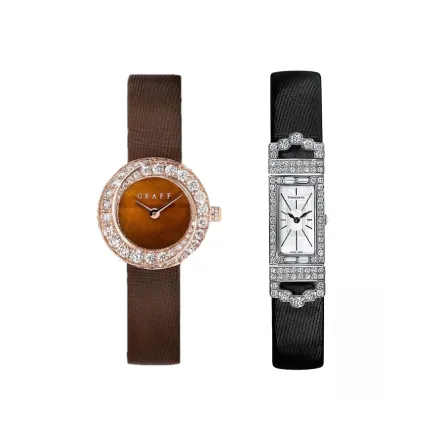 ساعات ألماس بميناء صغير.. أحدث التصاميم لإطلالاتكِ الخريفية الراقية