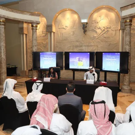 المؤتمر الصحفي لمهرجان قطر الدولي للفنون 2023. الصورة من الحساب الرسمي لكتارا على منصة x