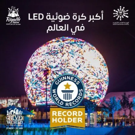 بوليفارد وورلد تضم أكبر كرة ضوئية بتقنية LED في العالم