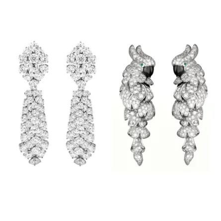 موديلات أقراط الماس كبيرة الحجم لإطلالة تلفت الأنظار