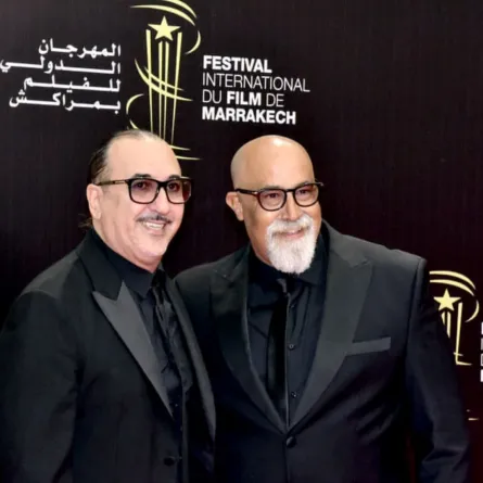 الممثل محمد خيي مع المخرج عادل الفاضلي