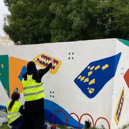 جدارية ممشى اليمامة