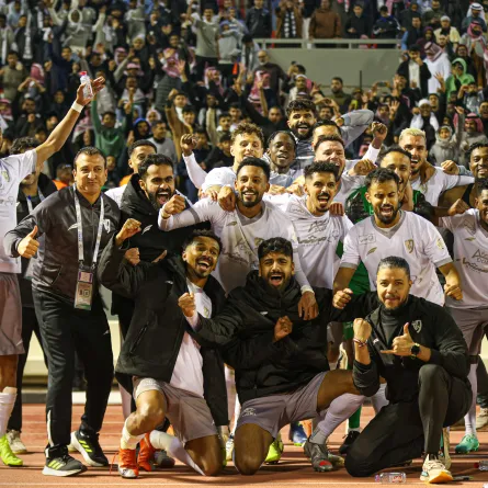 الدقيقة 90 تميمة حظ الطائي على حساب الرائد في دوري روشن - الصورة من حساب نادي الطائي على إكس