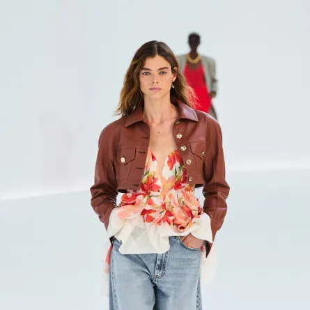 جاكيت جلد باللون البني من زيمرمان Zimmermann