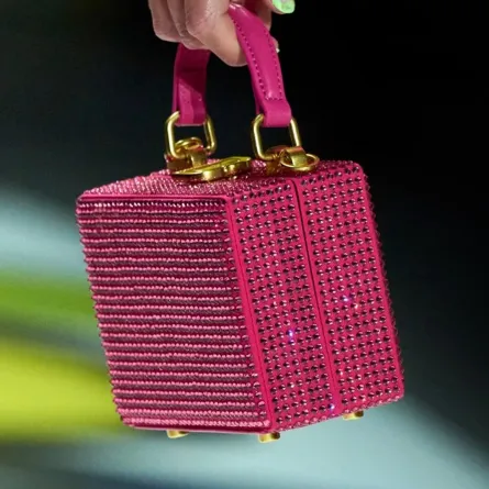  حقيبة يد مربعة باللون الزهري من سيرجيو هودسون Sergio Hudson