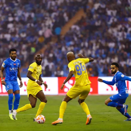 لقطات من المباراة التي جمعت بين ديربي السعودي الهلال والنصر اليوم - الصورة من حساب النصر السعودي على إكس