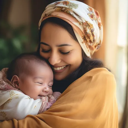 صورة أم وطفلها