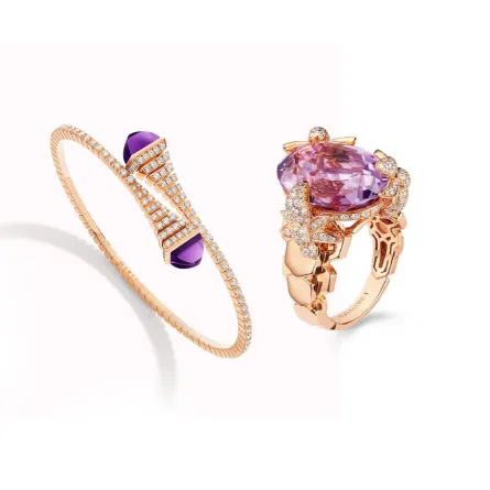 حجر الملوك.. شاهدي أفخم مجوهرات مُرصعّة بحجر الجمشت لشتاء 2024