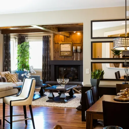 تجميل الديكور الداخلي يتحقق من خلال استخدام المرايا