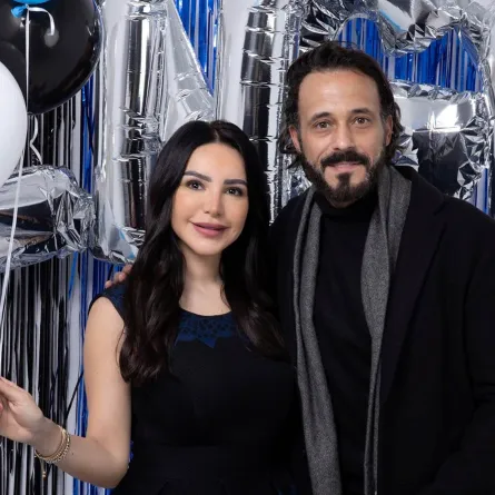 يوسف الشريف وإنجي علاء - الصورة من صفحة إنجي علاء على الفيس بوك