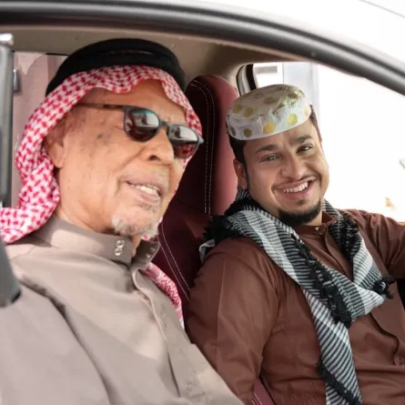 فيصل العيسى وعلى المدفع -الصورة من حساب شباب البومب على الانستغرام