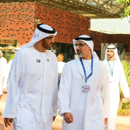  الشيخ خالد بن محمد بن زايد آل نهيان يفتتح أسبوع أبوظبي للاستدامة. الصورة من مكتب أبوظبي الإعلامي