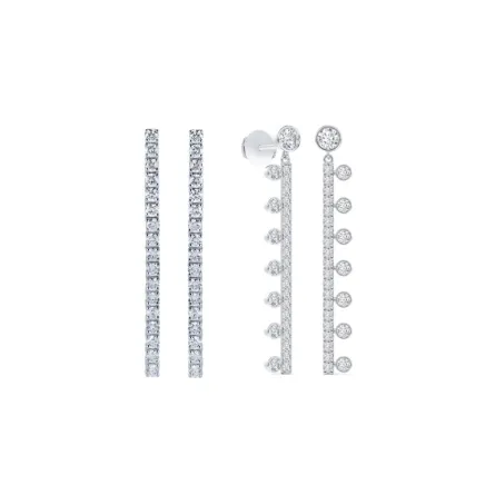 موديلات أقراط مستوحاة من مجوهرات التنس لإطلالات سهرات نهاية 2023