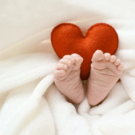 صورة لقصور قلب الرضيع