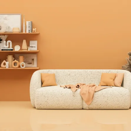 درجات عدة من اللون البرتقالي تحل في الديكور الداخلي