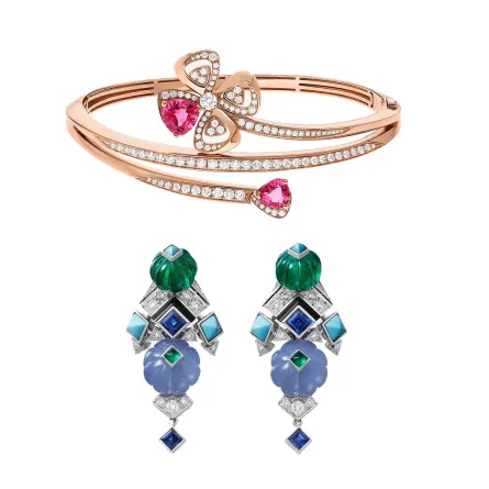 تزيني بمجوهرات مُرصعة بأحجار كريمة هندسية..تصاميم راقية تزيدكِ أناقة