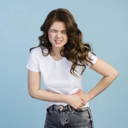 صورة لحالة من تشنجات البطن