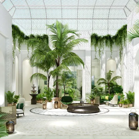 جمال الطبيعة في منتجع رافلز قصر العرين البحرين