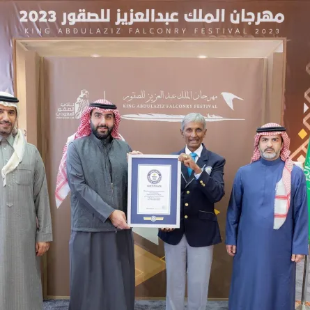 للمرة الثالثة.. مهرجان الملك عبدالعزيز للصقور 2023 يدخل موسوعة جينيس للأرقام القياسية